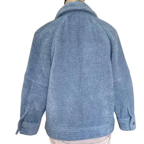 Anthropologie - Greylin Charley blue Cozy Shirt Jacket/Shacket - SIZE SMALL - Picture 8 of 16